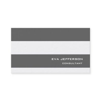 Professional Grey White Stripes Trendy Style