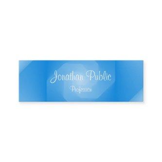 Professional Handwritten Script Name Blue Template Mini
