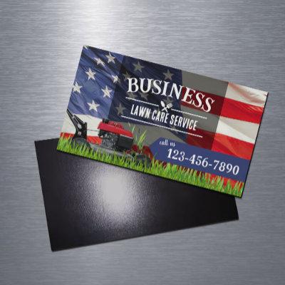 Professional Lawn Care & Landscaping US Flag  Magnet