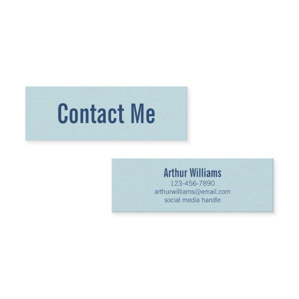 Professional Light Blue and Dark Blue Contact Card