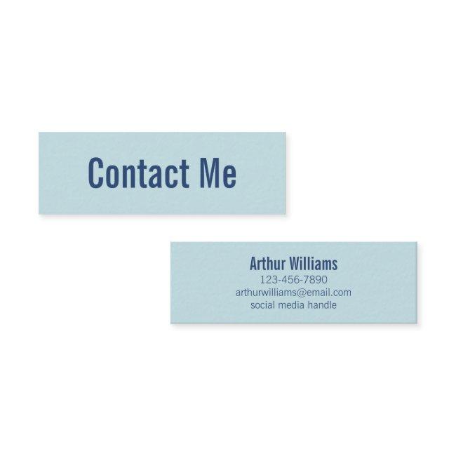 Professional Light Blue and Dark Blue Contact Card
