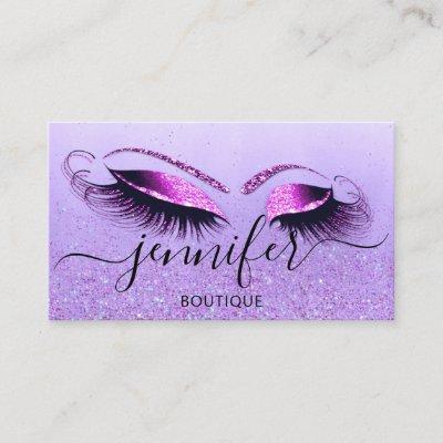 Professional Logo Makeup Artist Purple Glitter