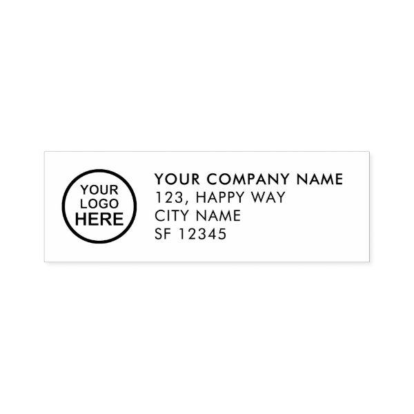 Professional Logo Modern Business Return Address  Self-inking Stamp
