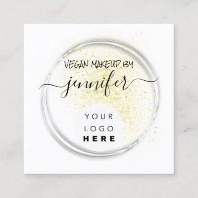 Professional Logo Nails Beauty Hair Vegan Gold Square
