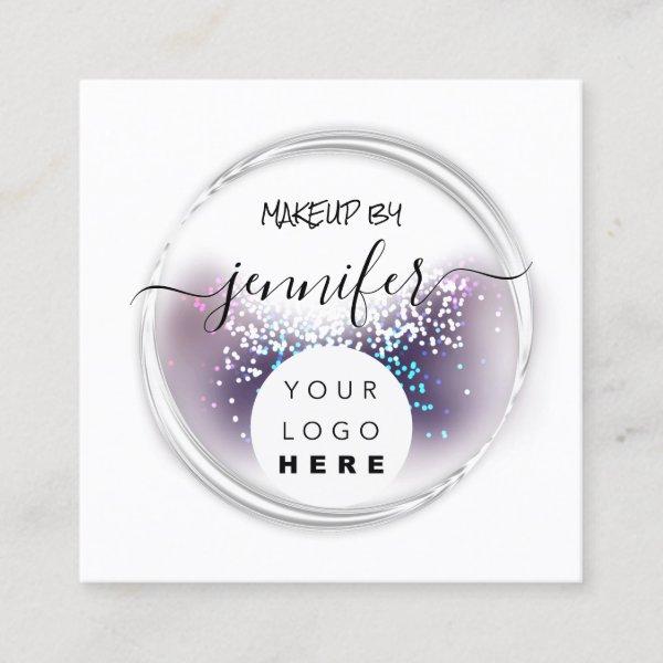 Professional Logo Nails Beauty Hair White Abstract Square