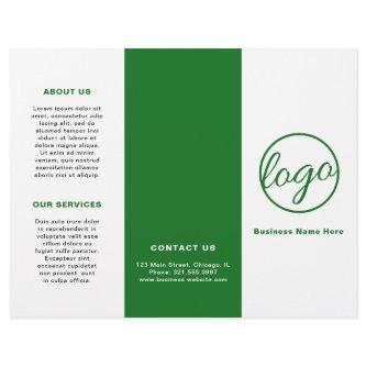 Professional Logo Simple Green Trifold Brochure