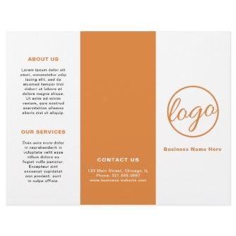 Professional Logo Simple Orange Trifold Brochure