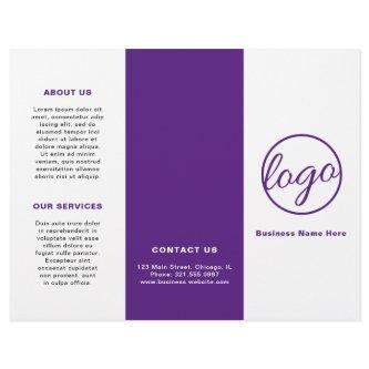 Professional Logo Simple Purple Trifold Brochure
