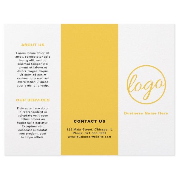 Professional Logo Simple Yellow Trifold Brochure