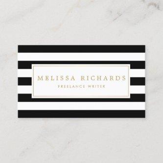 Professional Luxe Black and White Striped