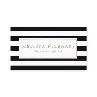 Professional Luxe Black and White Striped