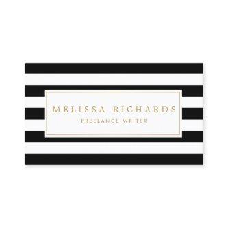 Professional Luxe Black and White Striped