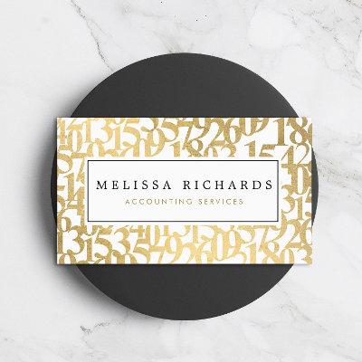 Professional Luxe Faux Gold Numbers Accountant