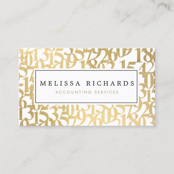Professional Luxe Faux Gold Numbers Accountant