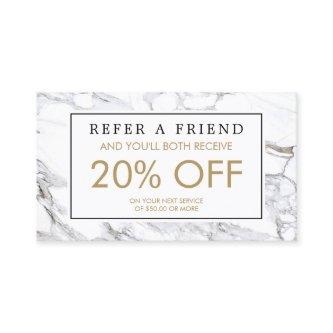 Professional Luxe Minimalist White Marble Referral