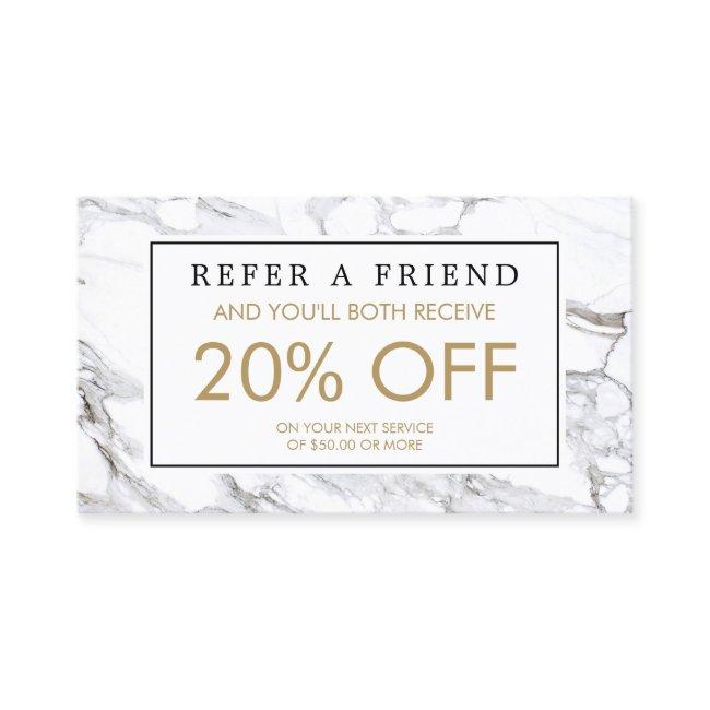Professional Luxe Minimalist White Marble Referral