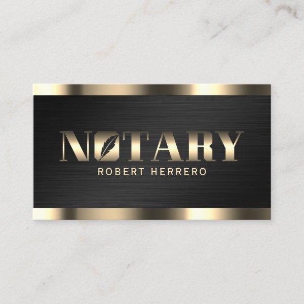 Professional luxurious faux metallic notary