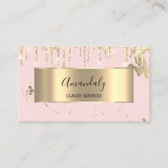 Professional Luxury Gold Royal Marble Pink Drip
