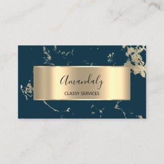 Professional Luxury Gold Royal Marble Teal VIP