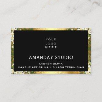 Professional Makeup Appointment Card Gold Logo LUX