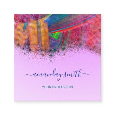 Professional Makeup Artist Abstract Palette Stroke Square