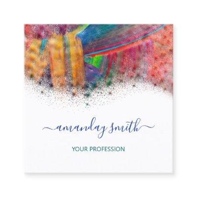 Professional Makeup Artist Artwork Palette Strokes Square