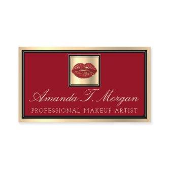 Professional Makeup Artist Eyelash Hair Red Lips