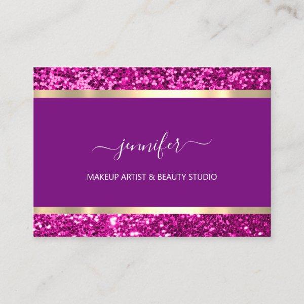 Professional Makeup Artist Glitter Purple Pink VIP