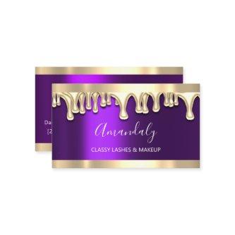 Professional Makeup Artist Gold Purple Viole Nails