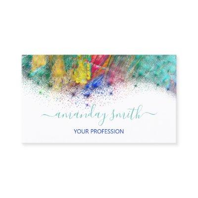 Professional Makeup Artist Rainbow Abstract Blue