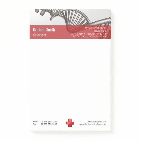 Professional Medical 3D Symbol Cross DNA Post-it Notes