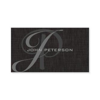 Professional Minimal BLACK Linen- MONOGRAMS
