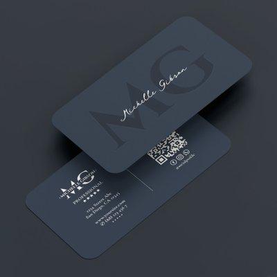 Professional Minimal Charcoal Blue