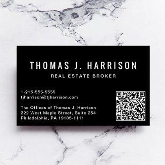 Professional Minimal QR Code Black