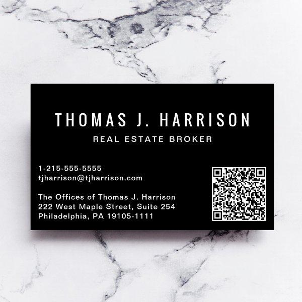 Professional Minimal QR Code Black