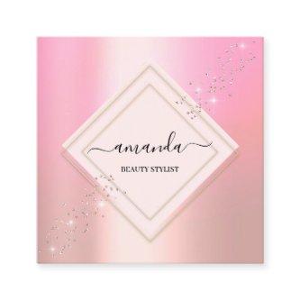 Professional Minimalism Frame Pink Rose Ombre  Square