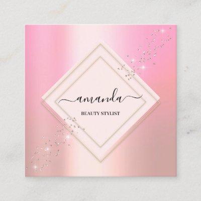 Professional Minimalism Frame Pink Rose Ombre  Square