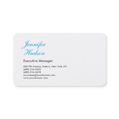 Professional minimalist azure blue calligraphy