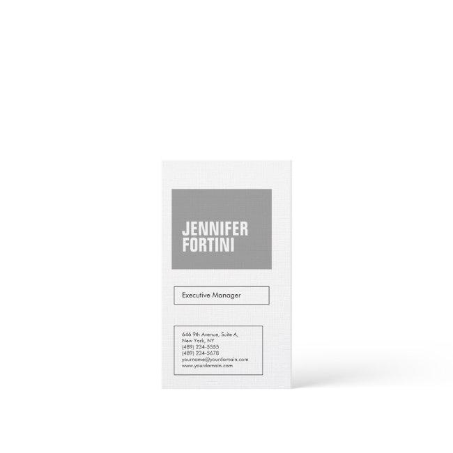 Professional minimalist bold modern grey white