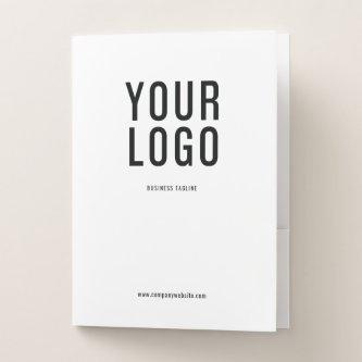 Professional Minimalist Business Logo Card Slot Pocket Folder