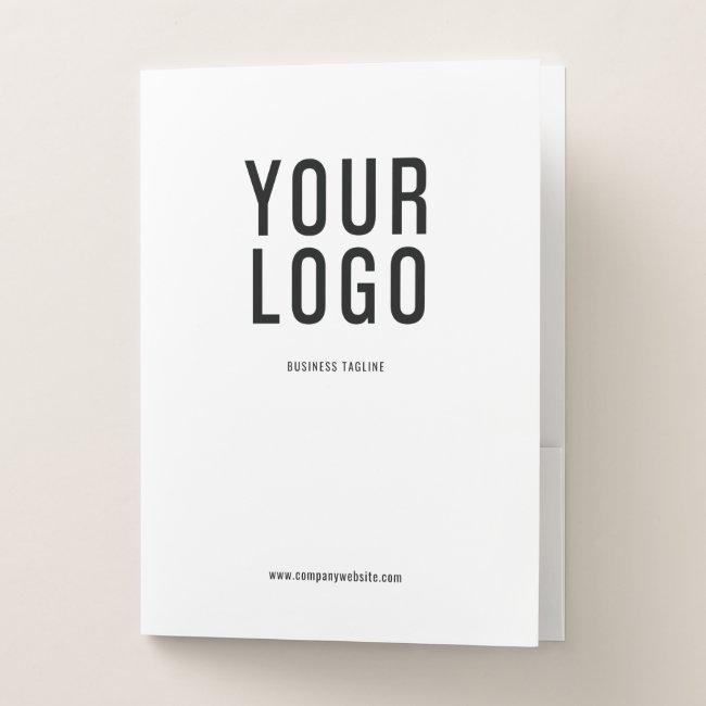 Professional Minimalist Business Logo Card Slot Pocket Folder