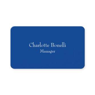 Professional Minimalist Deep Blue White