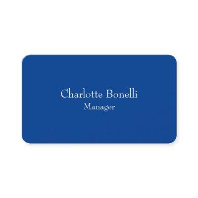 Professional Minimalist Deep Blue White
