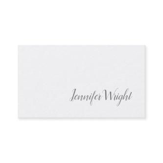 Professional minimalist handwriting grey white