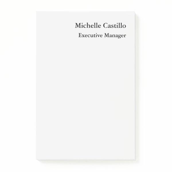 Professional Minimalist Light Grey Post-it Notes
