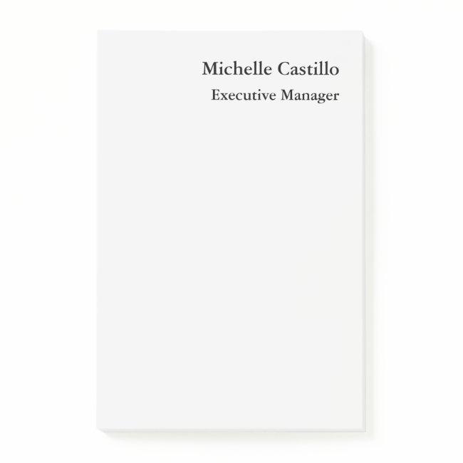 Professional Minimalist Light Grey Post-it Notes