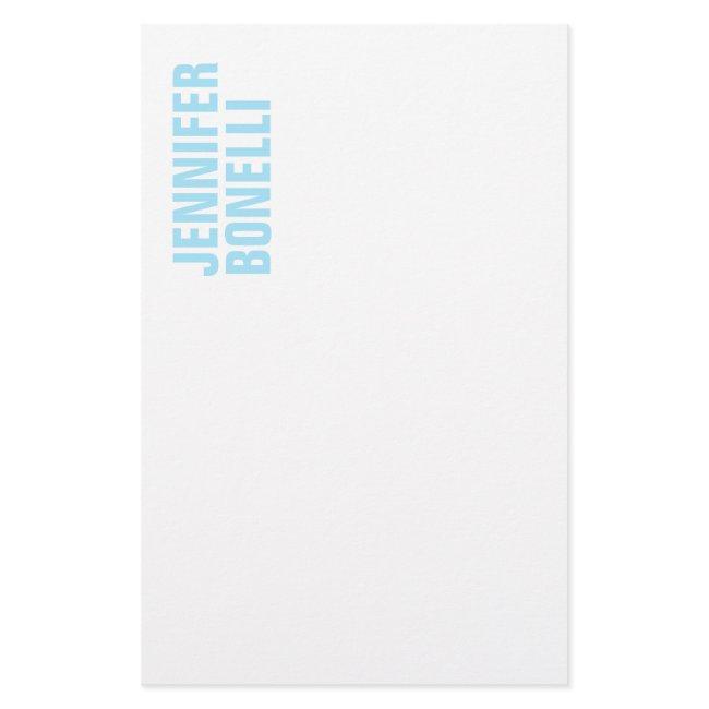 Professional minimalist modern bold blue white stationery