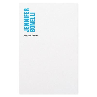 Professional minimalist modern bold blue white stationery