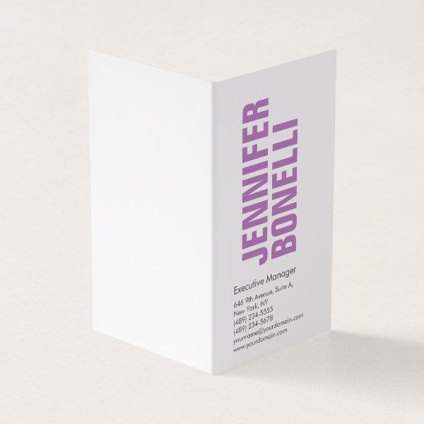 Professional minimalist modern bold lavender white