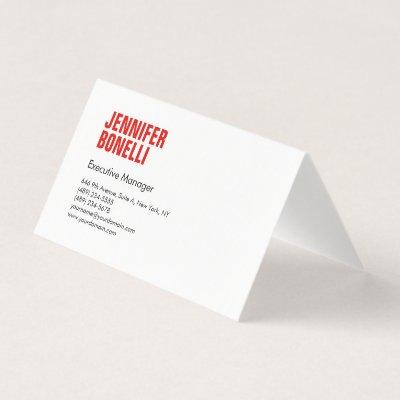 Professional minimalist modern bold red white